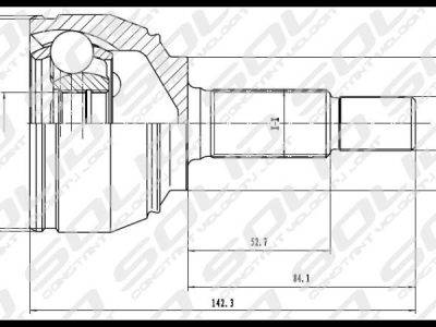 SOLID CV Joint Outer (CVNI1079)