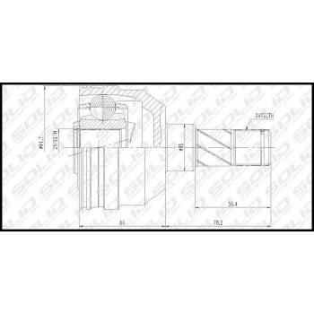 SOLID CV Joint Inner (CVOP5003)