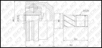 SOLID CV Joint Inner (CVOP5003)