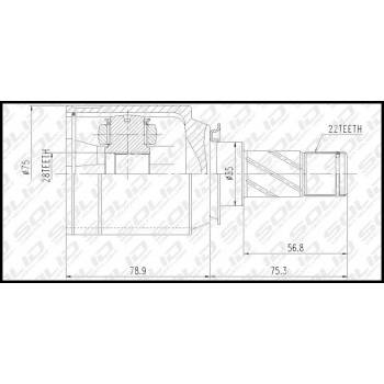 SOLID CV Joint Inner (CVOP5009)