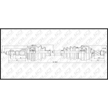 SOLID CV Shaft (CVSOP8023)