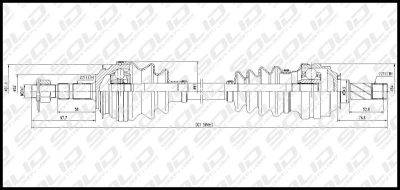 SOLID CV Shaft (CVSOP8023)