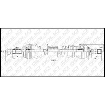 SOLID CV Shaft (CVSOP8024)