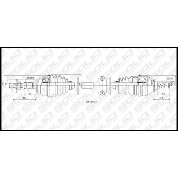 SOLID CV Shaft (CVSOP8028)