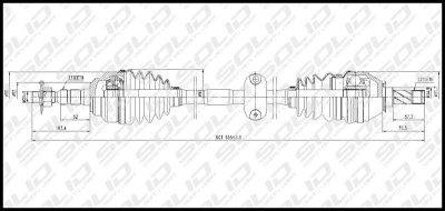 SOLID CV Shaft (CVSOP8028)