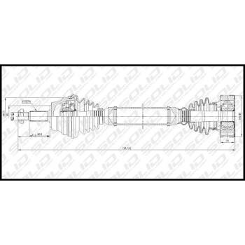 SOLID CV Shaft (CVSVW8038)