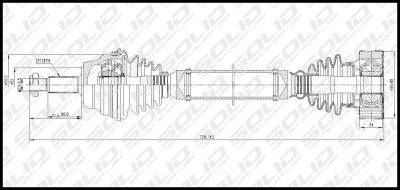 SOLID CV Shaft (CVSVW8038)