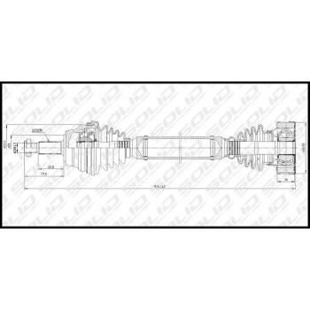 SOLID CV Shaft (CVSVW8042)