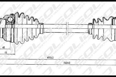 SOLID CV Shaft (CVSOP8029)