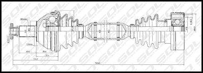 SOLID CV Shaft (CVSVW8568)
