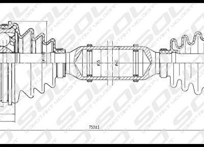 SOLID CV Shaft (CVSVW8568)