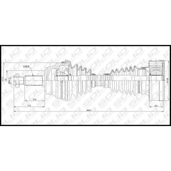 SOLID CV Shaft (CVSVW8036)