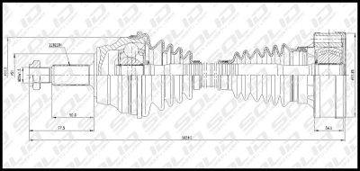 SOLID CV Shaft (CVSVW8036)
