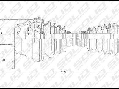 SOLID CV Shaft (CVSVW8036)