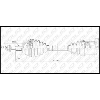 SOLID CV Shaft (CVSVW8560)