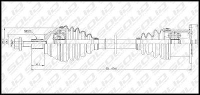SOLID CV Shaft (CVSVW8560)