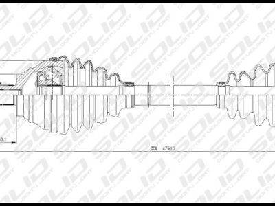 SOLID CV Shaft (CVSVW8560)