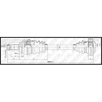 SOLID CV Shaft (CVSBM8579)