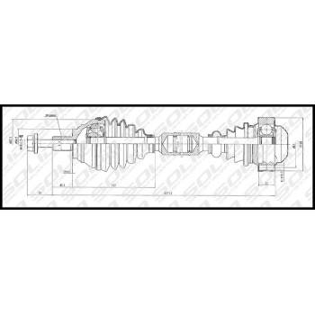 SOLID CV Shaft (CVSAD8581)