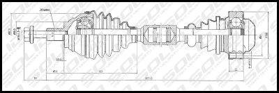 SOLID CV Shaft (CVSAD8581)