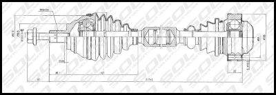 SOLID CV Shaft (CVSAD8582)