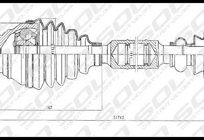 SOLID CV Shaft (CVSAD8582)