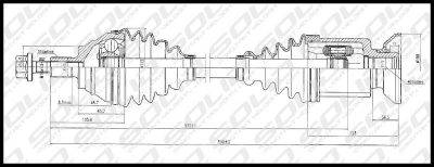 SOLID CV Shaft (CVSVW8595)