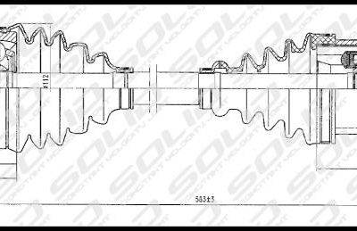 SOLID CV Shaft (CVSVW8596)