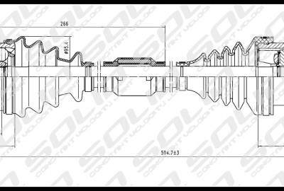 SOLID CV Shaft (CVSFD86862)