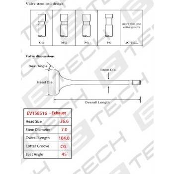 E TECH Exhaust Valve (EV158516)
