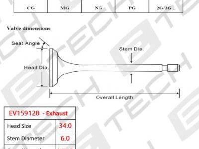 E TECH Exhaust Valve (EV159128)