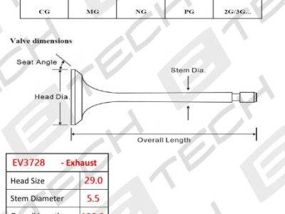 E TECH Exhaust Valve (EV3728)