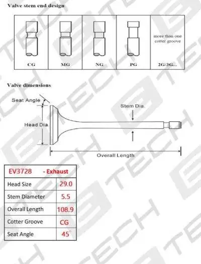 E TECH Exhaust Valve (EV3728)