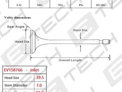 E TECH Inlet Valve Set (EV158766)