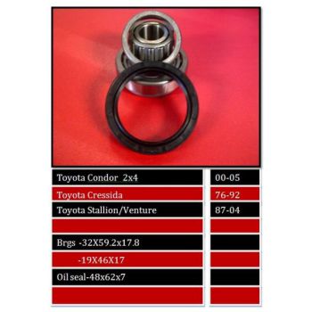 BBS WHEEL BEARING FRONT (WBFW272)