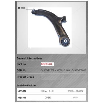 MOVO CONTROL ARM LOWER LEFT (CS299L)