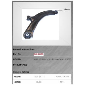 MOVO CONTROL ARM UPPER RIGHT (CS299R)