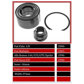 BBS WHEEL BEARING FRONT (WBFW1558)