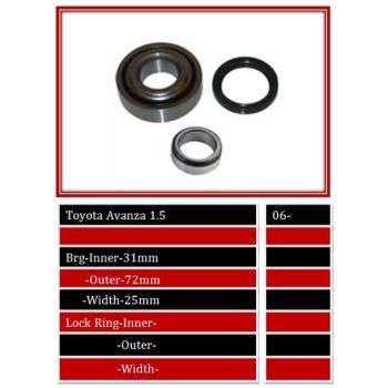 BBS WHEEL BEARING REAR (WBRW1997)