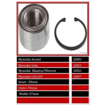 BBS WHEEL BEARING FRONT (WBFW844)