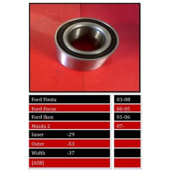 BBS WHEEL BEARING REAR (WBRW30134)