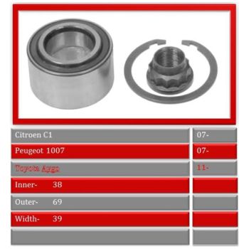 BBS WHEEL BEARING FRONT (WBFW907)