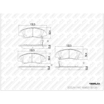 DESELRA Brake Pad Set Front (BD1285)
