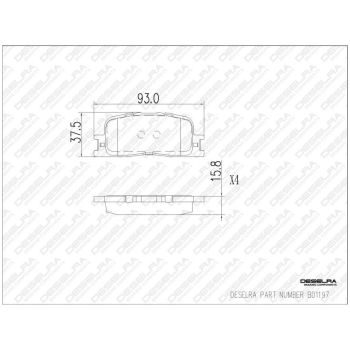 DESELRA Brake Pad Set Rear (BD1197)