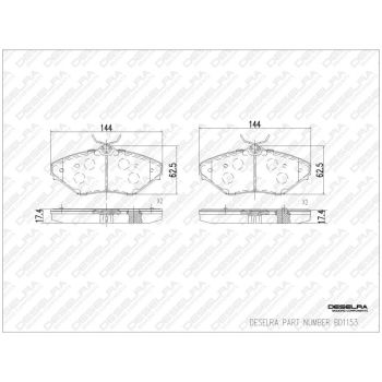 DESELRA Brake Pad Set Front (BD1153)