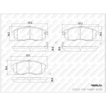 DESELRA Brake Pad Set Front (BD1045)