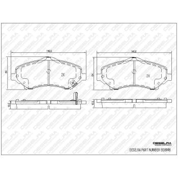 DESELRA Brake Pad Set Front (BD8148)