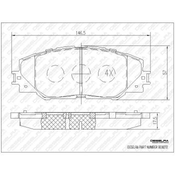 DESELRA Brake Pad Set Front (BD8272)
