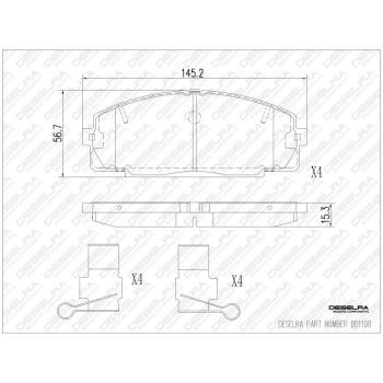 DESELRA Brake Pad Set Front (BD1108)