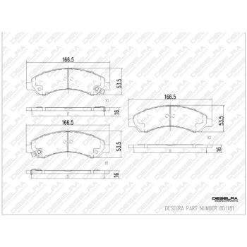 DESELRA Brake Pad Set Front (FDB4073)